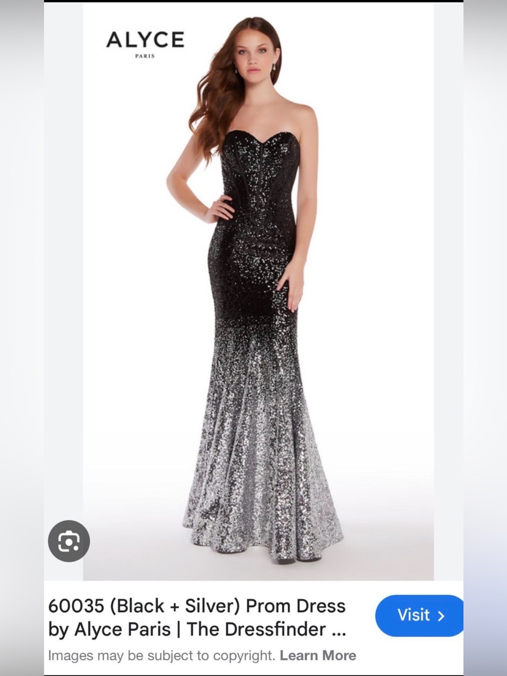 Alyce Paris Black Evening Dress with Satin Trim